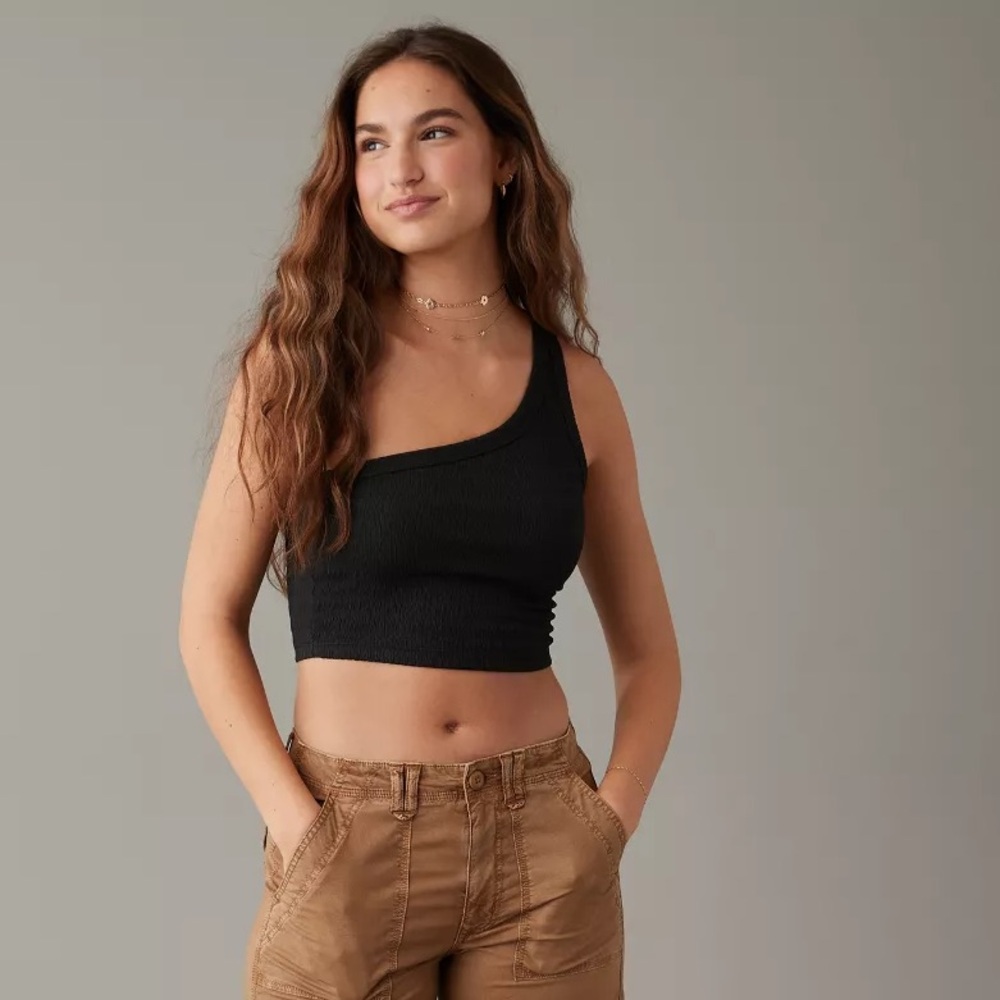 American Eagle One Shoulder Crop Top